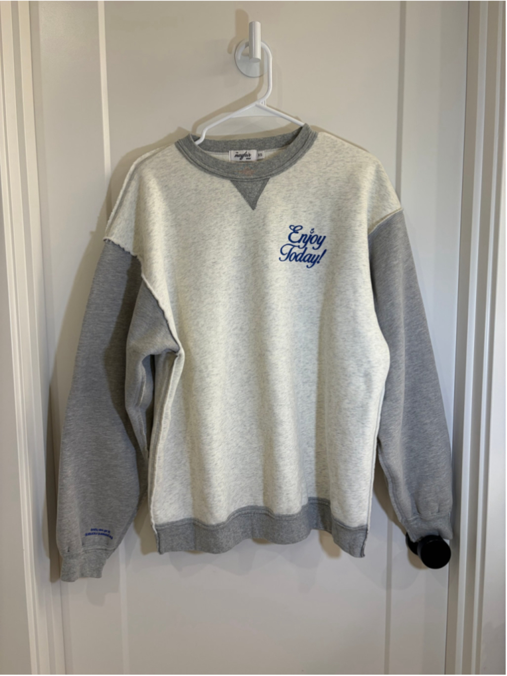Women's The Mayfair Group Oversized Enjoy Today Crewneck Sweatshirt XS